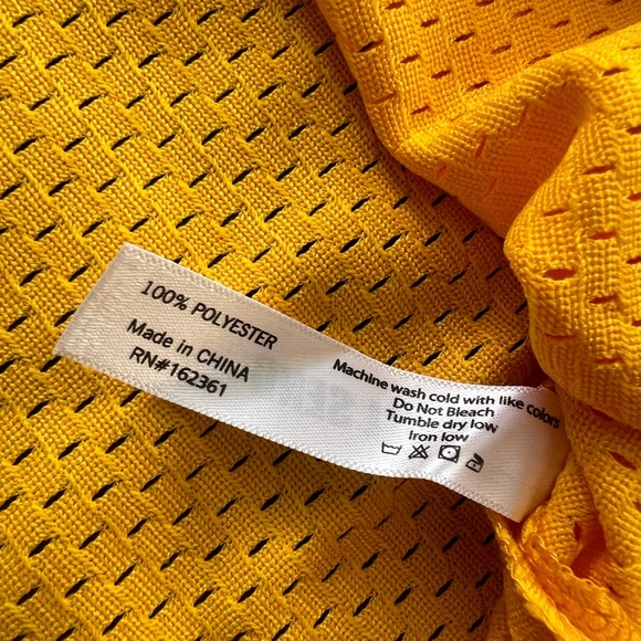 Full Send All Star Basketball Yellow Lakers Style Jersey Nelk Boys Men’s Size XL - Picture 15 of 15